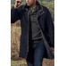 MENS MID-LENGTH LOOSE WOOL BLEND COAT