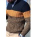 Men's Sweater Long Sleeve Color Match V-neck Sweater