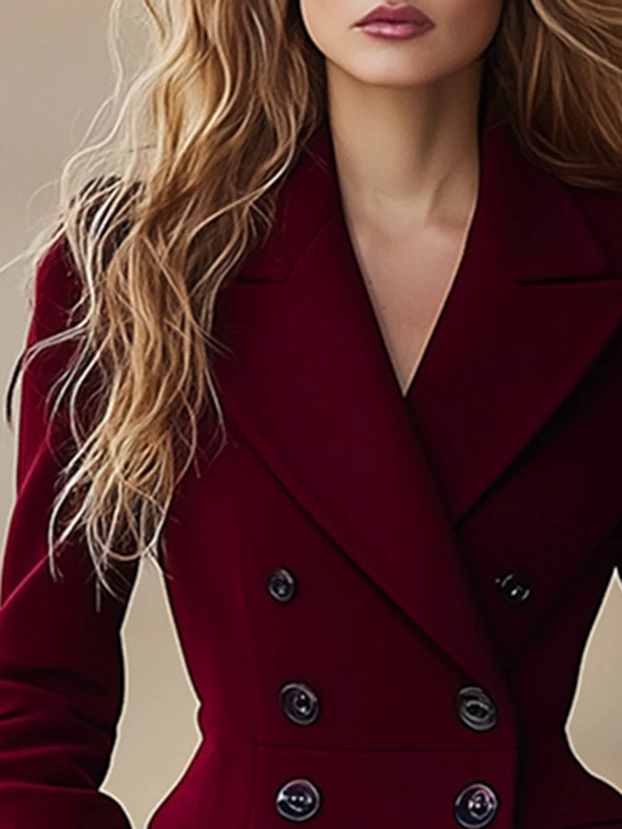 High-End Temperament Waist Lapel Coat